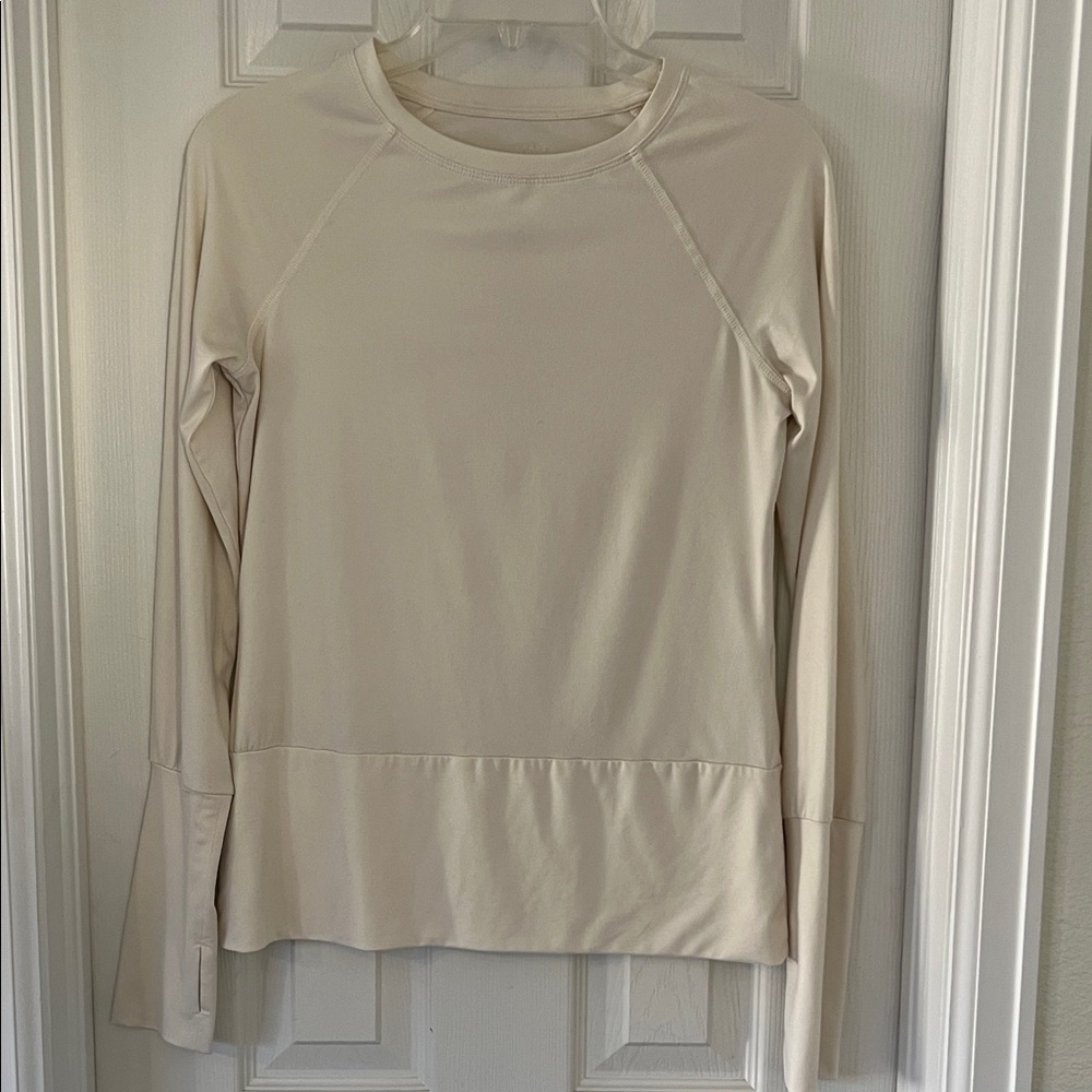 Varley Cream Long Sleeve Tee